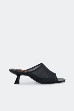 Mesh Beep Heel in Black