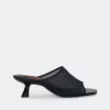 Mesh Beep Heel in Black