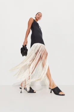Mesh Beep Heel in Black