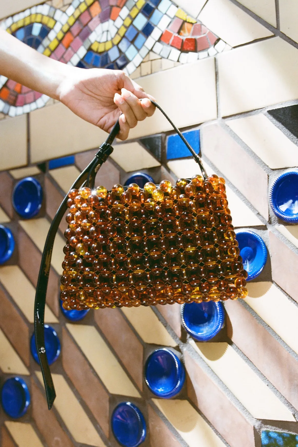 Mini Puffin Bag in Brown/Black Tortoise