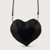 Molded Heart Bag in Black