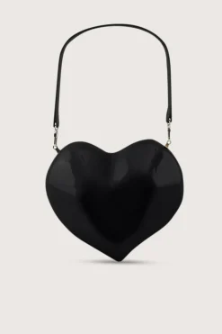 Molded Heart Bag in Black