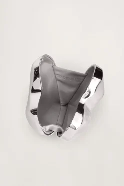 Molded Heart Bag in Silver