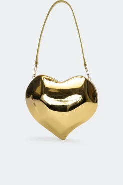 Molded Heart Bag in Star Gold