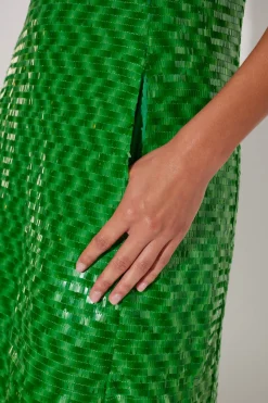 Nori Sequin Dress in Gummy Green Multi