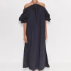 Oleander Poplin Dress in Black