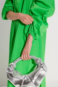 Oleander Poplin Dress in Gummy Green