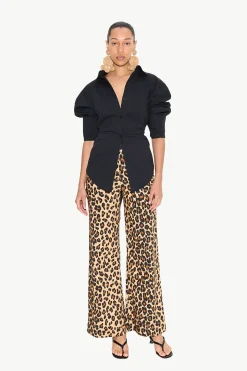 Pia Poplin Pant In Cheetah
