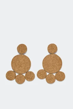 Raffia Deco Earring in Natural