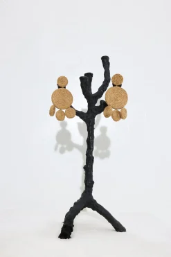 Raffia Deco Earring in Natural