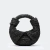 Raffia Lopsy Bag in Black