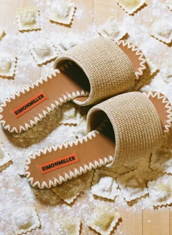 Raffia Salerno Slide in Natural