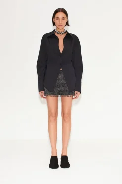 River Fringe Skirt in Black