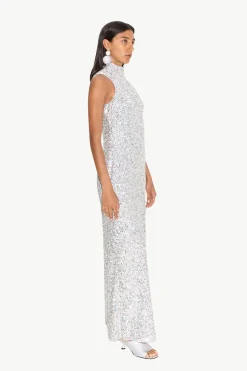 Sculpty Sleeveless Sequin Dress in Iridescent