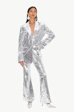 Sequin Robo Pant in Satellite Silver