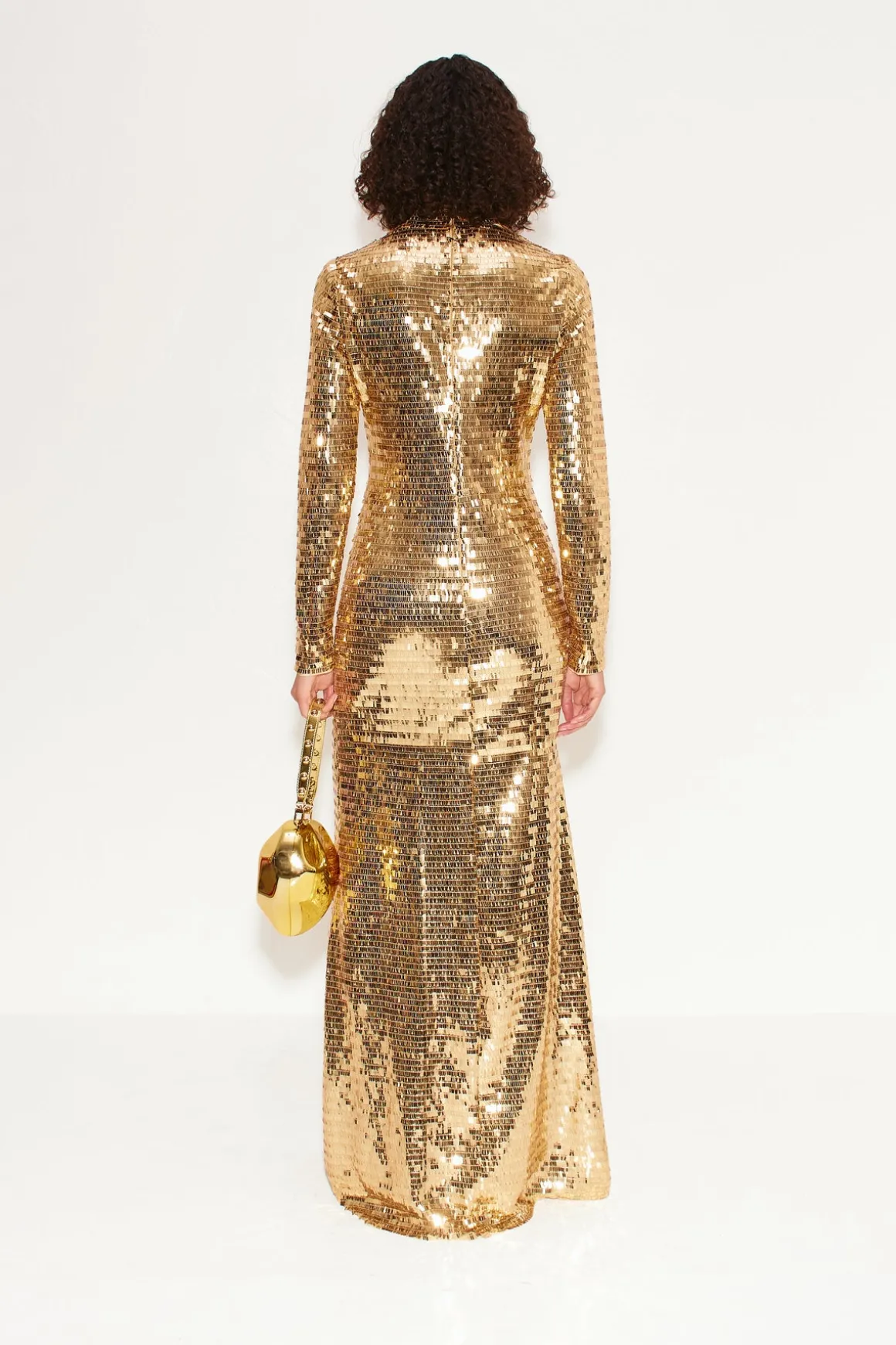 Sequin Sculpty Dress in Star Gold
