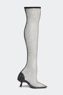 Stocking Boot in Black/Clear