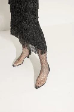 Stocking Boot in Black/Clear