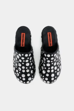 Studded Bubble Clog in Black/Silver