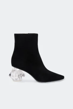 Suede Crystal Kuki Boot in Black