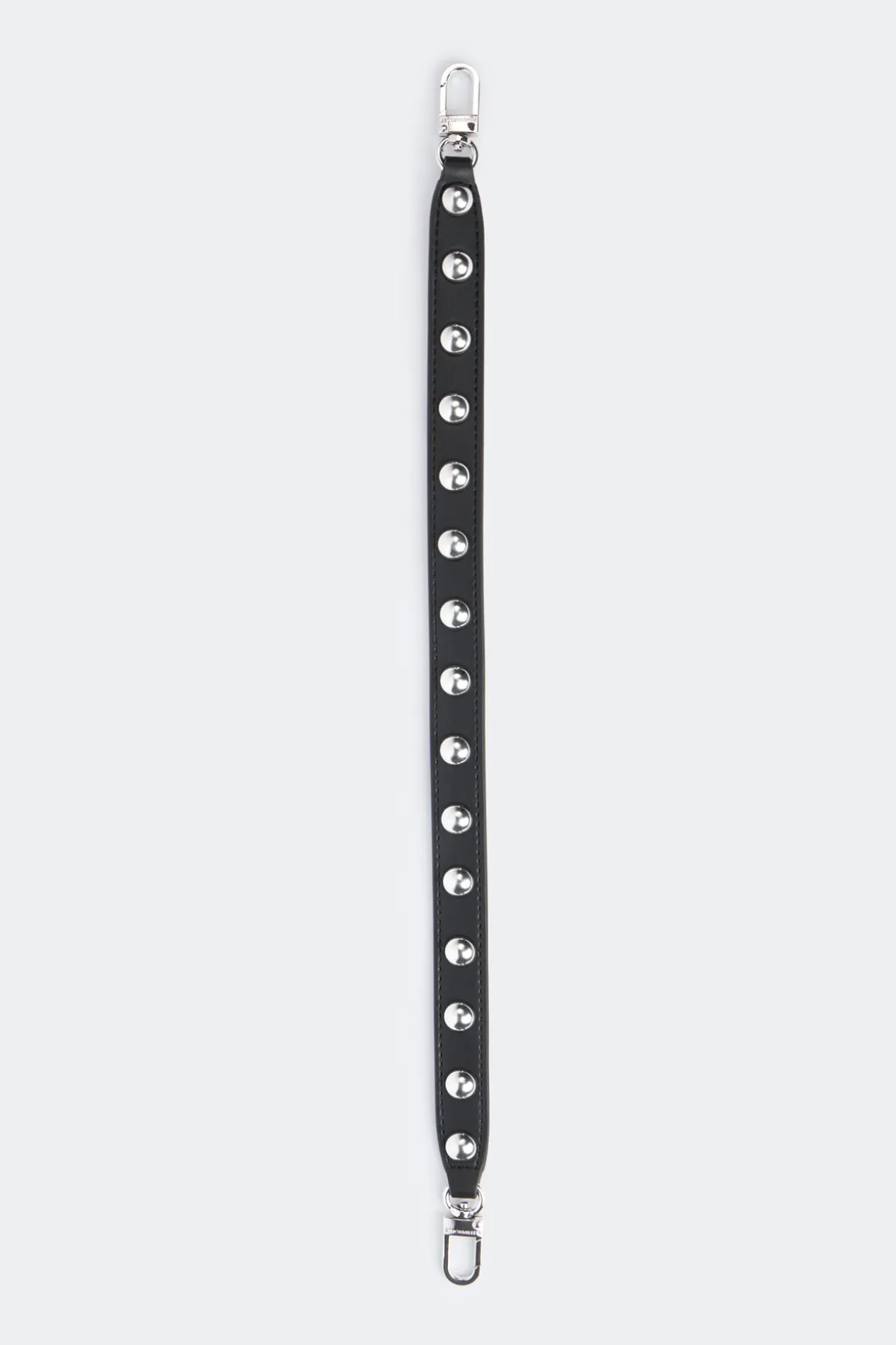 Vegan Leather Studded Strap in Black/Silver