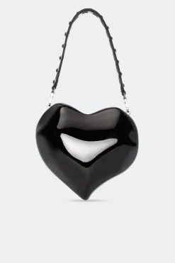 Vegan Leather Studded Strap in Black/Silver