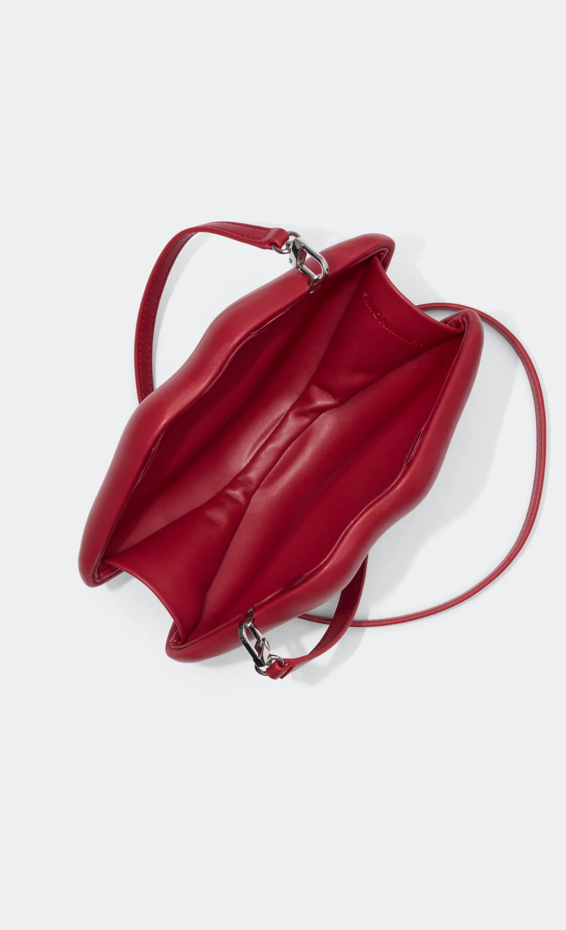 Vegan Lip Clutch in Lucky Red
