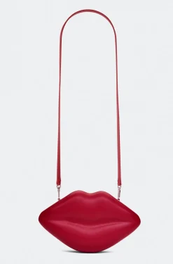 Vegan Lip Clutch in Lucky Red
