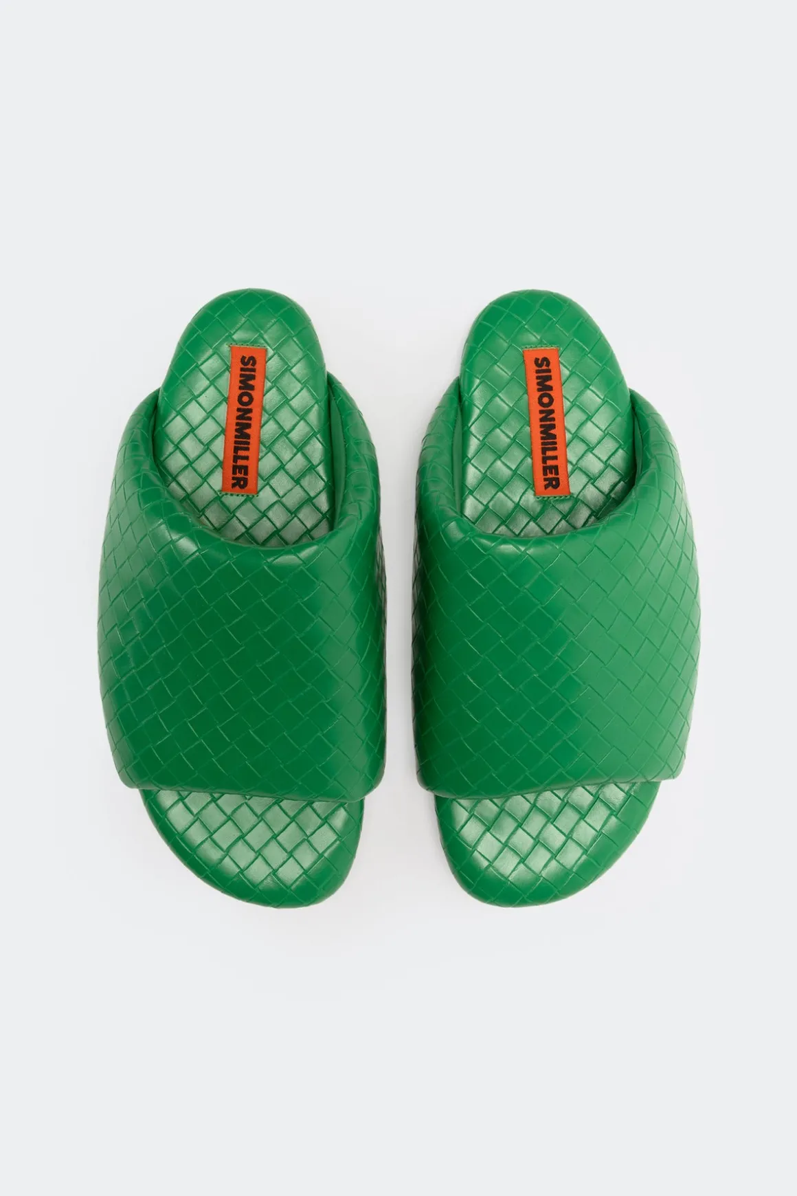 Woven Bubble Slide in Gummy Green