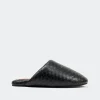 Woven Bubble Slipper in Black
