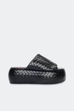 Woven Cloudy Platform in Black