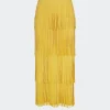 Za Za Knit Fringe Skirt in Butter