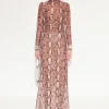 Zesty Mesh Dress in Snake Print