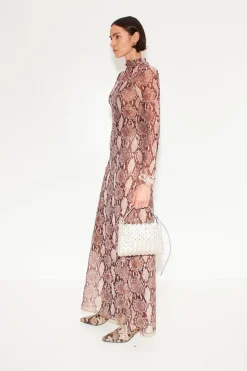 Zesty Mesh Dress in Snake Print