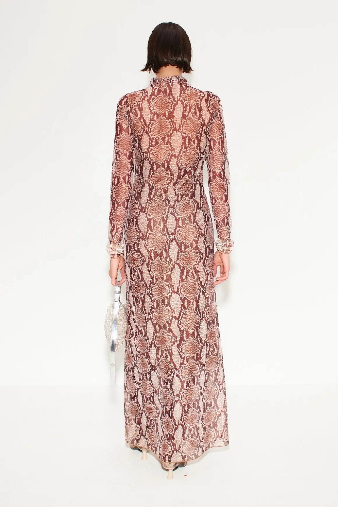 Zesty Mesh Dress in Snake Print