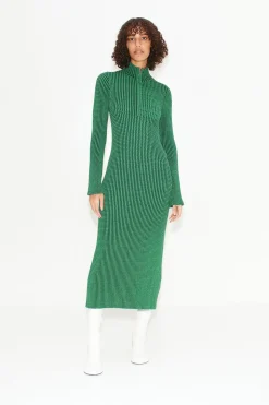 Zumi Textured Knit Dress in Gummy Green